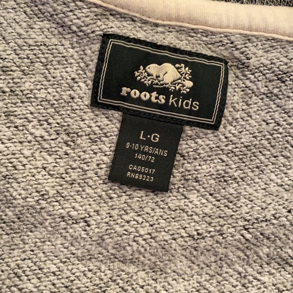 Roots Girls Salt and Pepper Zip Hoodie Size Large 9-10 YRS - Picture 3 of 4